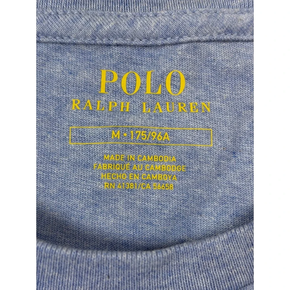 Polo Ralph Lauren Mens Heather Blue Crewneck Pony Logo T-Shirt NWT Medium